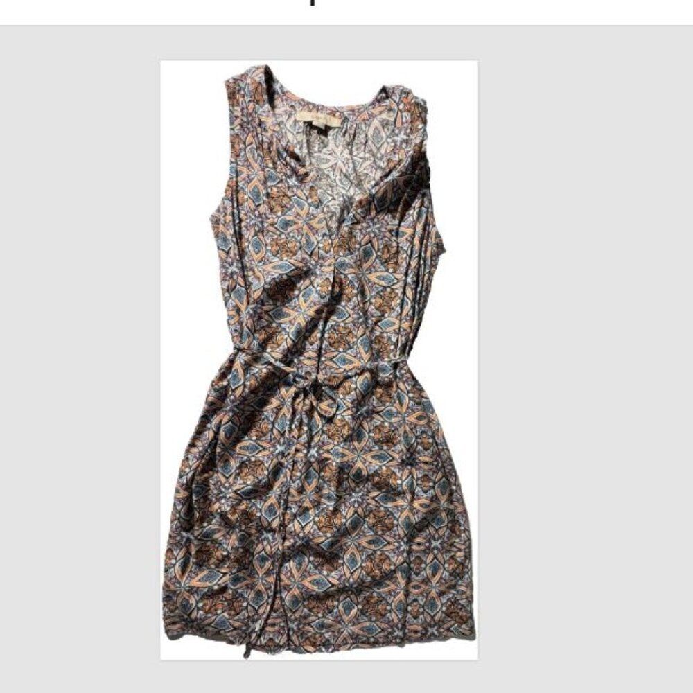 Loft Dress Orange/Black/White/Teal Size XS